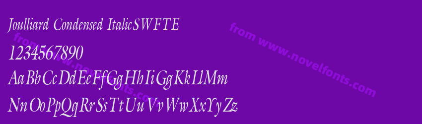 Joulliard Condensed ItalicSWFTEPreview