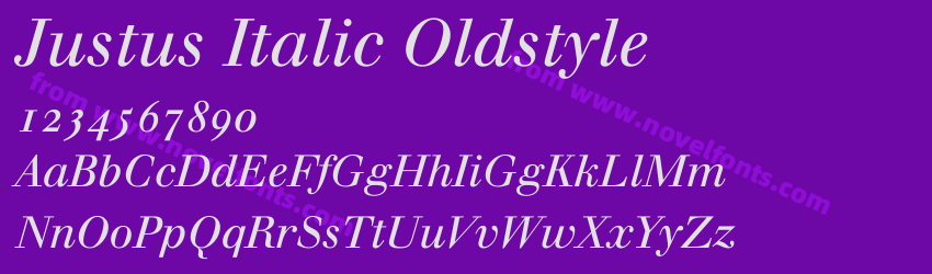 Justus Italic OldstylePreview