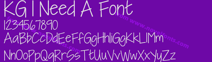 KG I Need A FontPreview