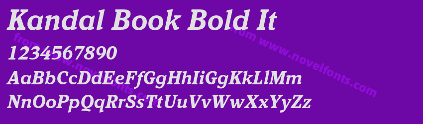 Kandal Book Bold ItPreview