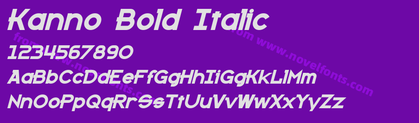 Kanno Bold ItalicPreview