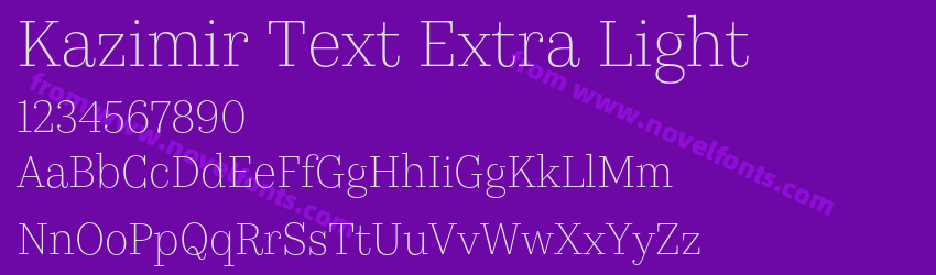 Kazimir Text Extra LightPreview