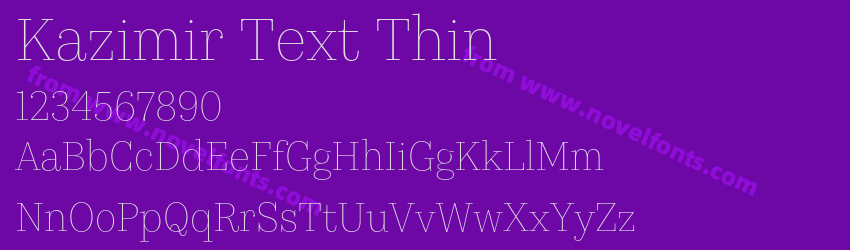 Kazimir Text ThinPreview