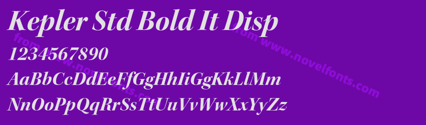 Kepler Std Bold It DispPreview