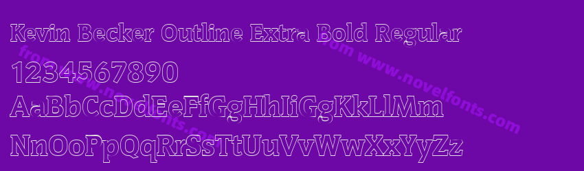 Kevin Becker Outline Extra Bold RegularPreview