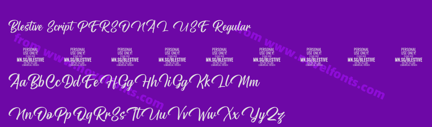 Blestive Script PERSONAL USE RegularPreview