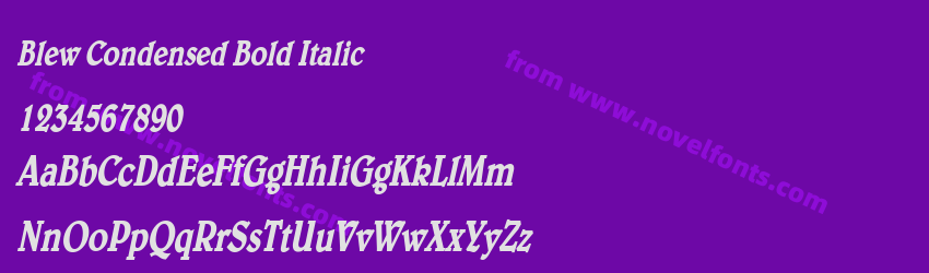 Blew Condensed Bold ItalicPreview