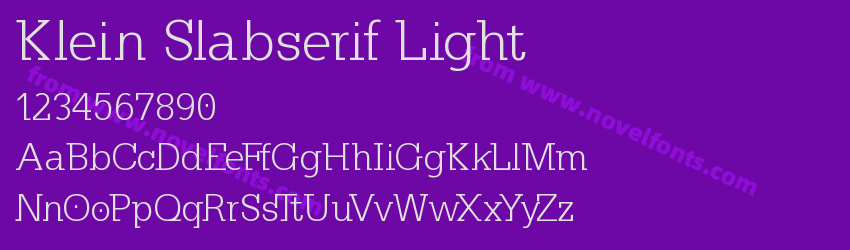 Klein Slabserif LightPreview