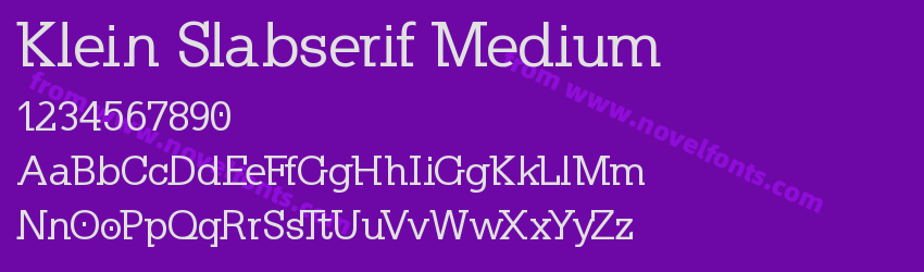 Klein Slabserif MediumPreview