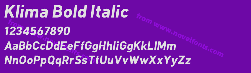 Klima Bold ItalicPreview