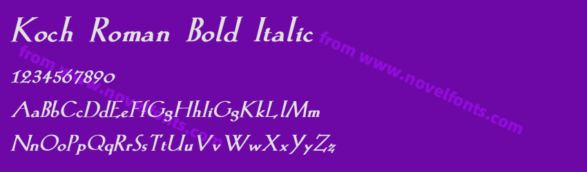 Koch Roman Bold ItalicPreview