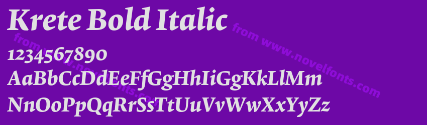 Krete Bold ItalicPreview