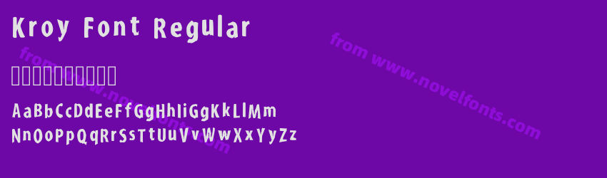 Kroy Font RegularPreview