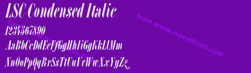 LSC Condensed ItalicPreview