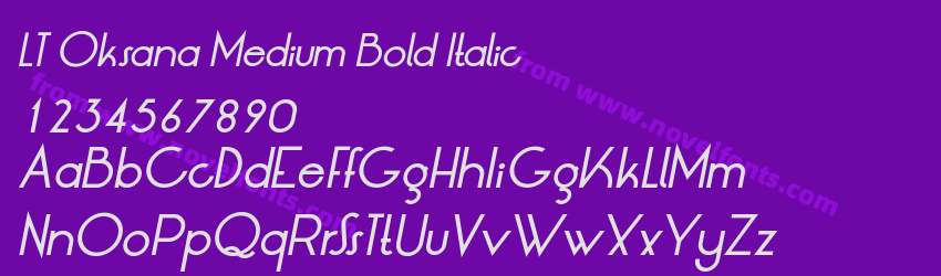 LT Oksana Medium Bold ItalicPreview