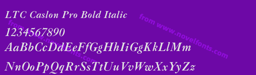 LTC Caslon Pro Bold ItalicPreview