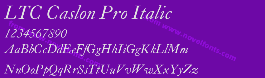 LTC Caslon Pro ItalicPreview