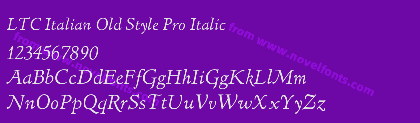 LTC Italian Old Style Pro ItalicPreview