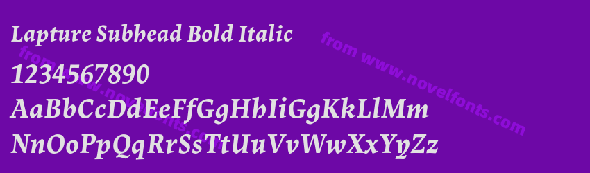 Lapture Subhead Bold ItalicPreview