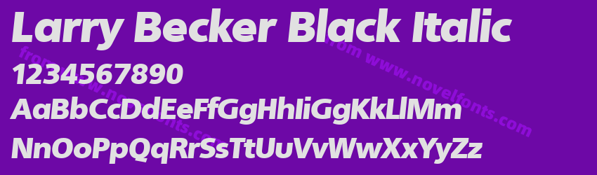 Larry Becker Black ItalicPreview