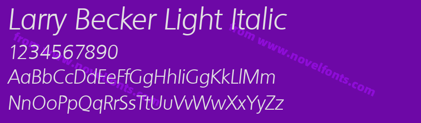 Larry Becker Light ItalicPreview