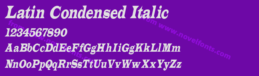 Latin Condensed ItalicPreview