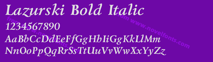 Lazurski Bold ItalicPreview