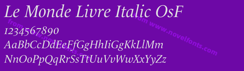 Le Monde Livre Italic OsFPreview