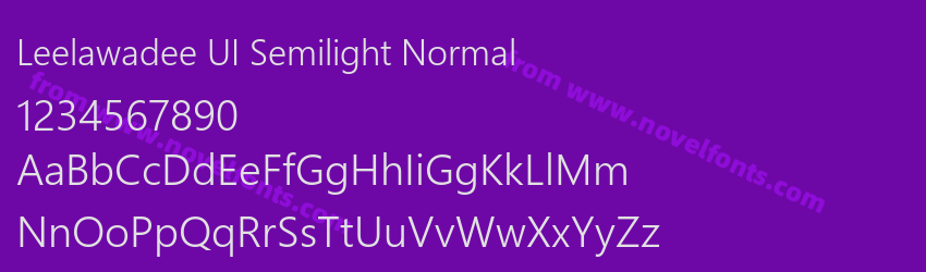 Leelawadee UI Semilight NormalPreview