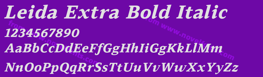 Leida Extra Bold ItalicPreview