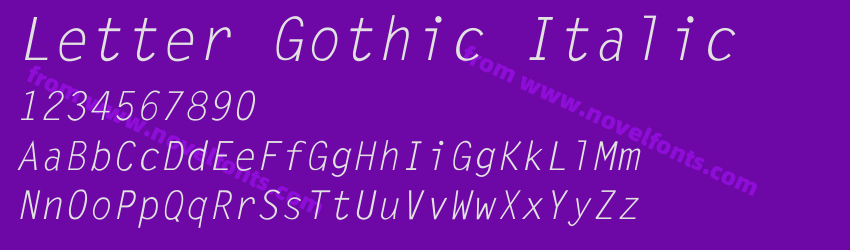 Letter Gothic ItalicPreview