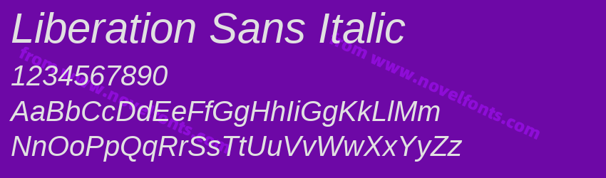 Liberation Sans ItalicPreview