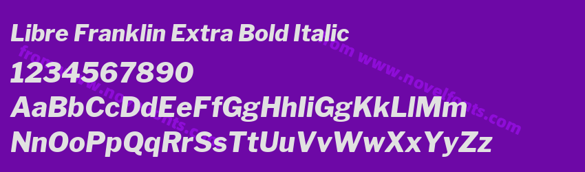 Libre Franklin Extra Bold ItalicPreview