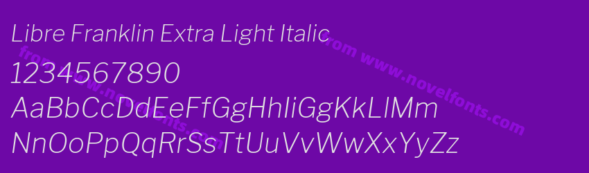 Libre Franklin Extra Light ItalicPreview