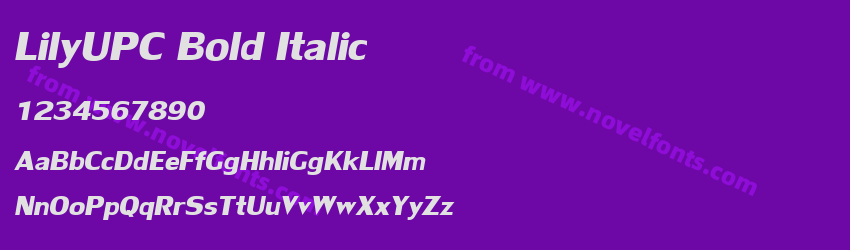 LilyUPC Bold ItalicPreview