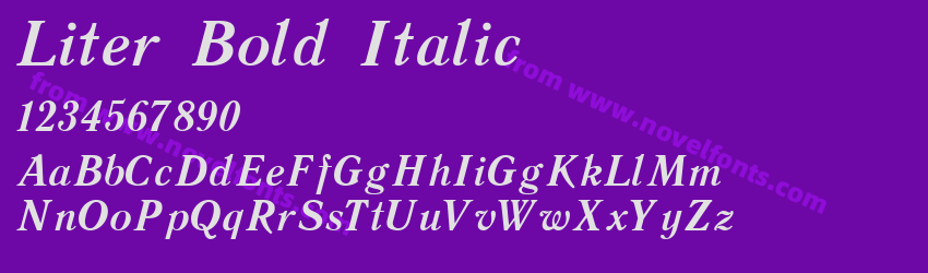 Liter Bold ItalicPreview