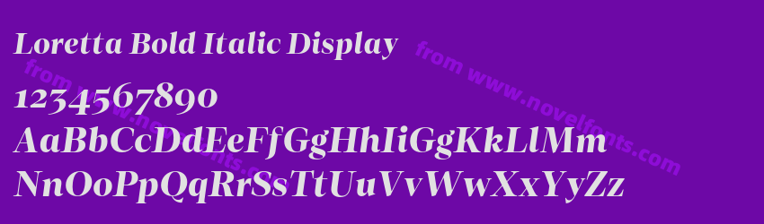 Loretta Bold Italic DisplayPreview