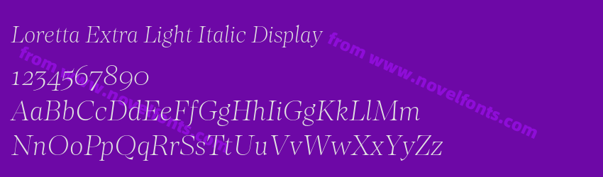 Loretta Extra Light Italic DisplayPreview