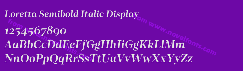 Loretta Semibold Italic DisplayPreview