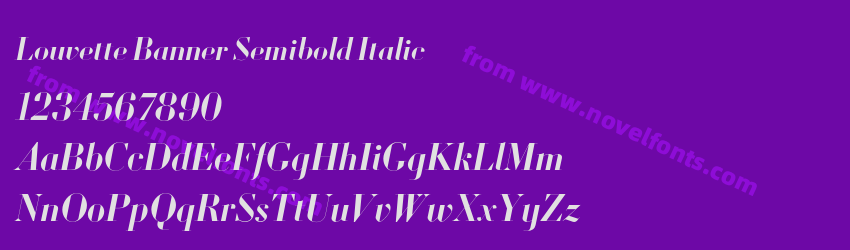 Louvette Banner Semibold ItalicPreview