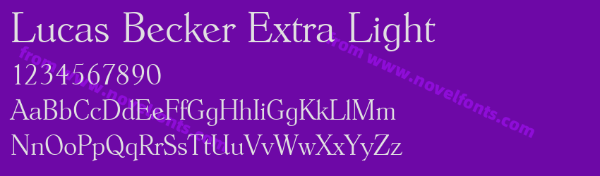 Lucas Becker Extra LightPreview