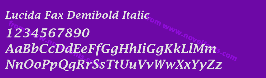 Lucida Fax Demibold ItalicPreview