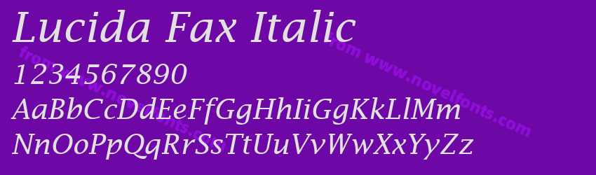 Lucida Fax ItalicPreview