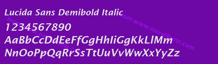 Lucida Sans Demibold ItalicPreview