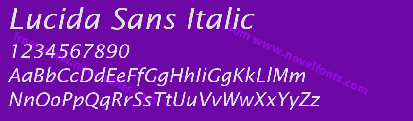 Lucida Sans ItalicPreview