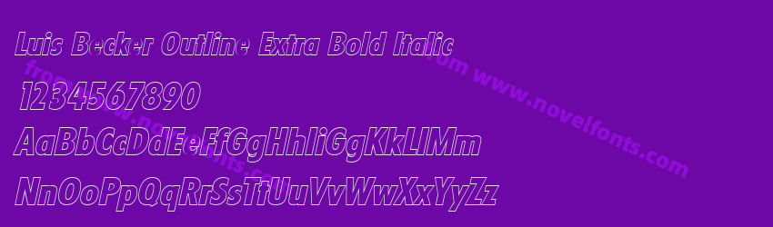 Luis Becker Outline Extra Bold ItalicPreview