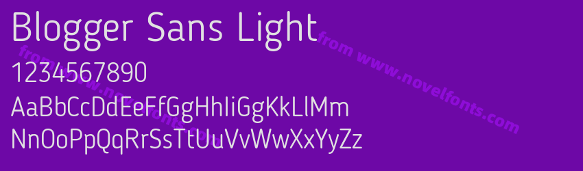 Blogger Sans LightPreview