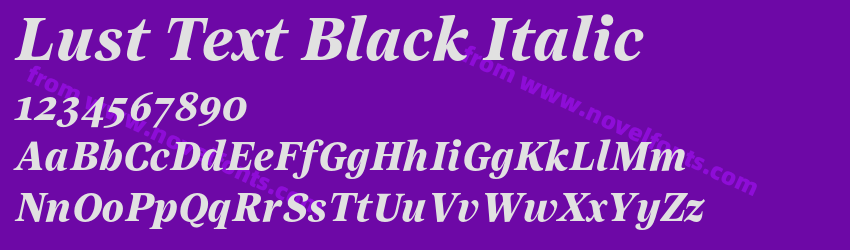 Lust Text Black ItalicPreview