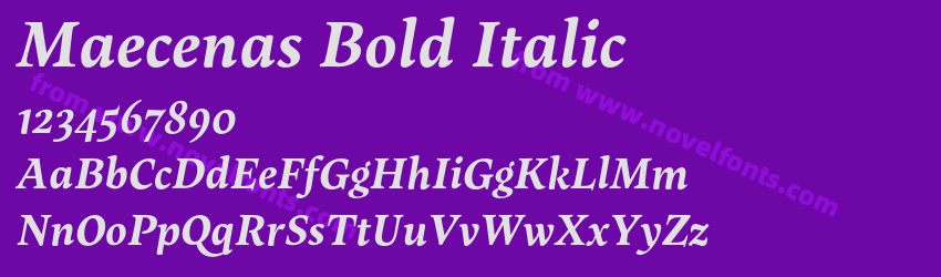 Maecenas Bold ItalicPreview