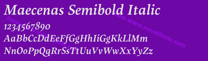 Maecenas Semibold ItalicPreview